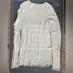 Sheer Mohair Long-Sleeved Sweater